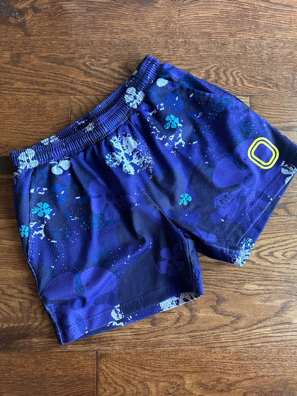 Overtime SpongeBob Edition Men's Navy Floral Athletic Shorts